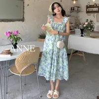 在飛比找蝦皮商城優惠-ANNE｜渡假風碎花無袖洋裝【AD10281】長裙 裙 夏天