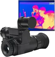 SUZLAZYR Thermal Imaging Monocular, 384x288 (50hz) Thermal Monocular Night Vision for Helmet, 15 Mm Lens Thermal Scope for Hunting Viewing, 8X Digital Zoom
