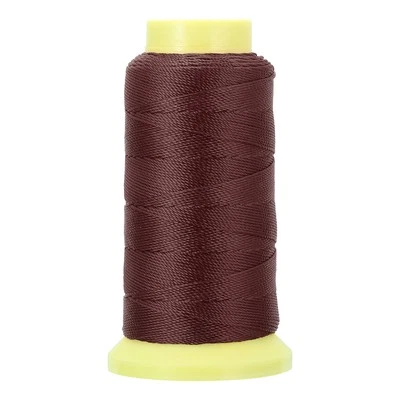 Bonded Thread, 1 mm 190 Yards Polyester Sewing Cord for Tassels, Brown