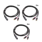 Mic Cable Audio Cable 3-core XLR XLR Cable Adapter Dual Lotus Plug