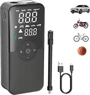 Cordless Tire Inflator 2600mAh*2, Maximum Air Pressure 150PSI, Battery Life 20min, for Car, Motorcycle, Bike, Ball