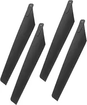 4pcs Remote Control Aircraft Blades for Airplane Sensing Blades Spare Drone Accessories Polycarbonate Quadcopter Vane Main Black Plastic