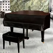 Baby Grand Piano Cover-Leather Quality Material Piano Full Cover with Stool Cover Grand Piano Cover Dustproof Black Grand Piano Full Cover(B,160cm/63")