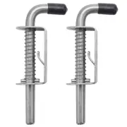 2Pcs 5 Inch Stainless Steel Spring Loaded Pin Bolt 2mm Thickened Door7177
