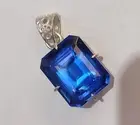 26.45 CT Natural Certified Blue Sapphire Pendant Gemstone 925 Solid Silver SA01