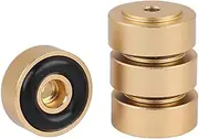 Bewinner Audio Amplifier Feet, 4 Pieces 20 x 8 mm Aluminium Feet for CD Player Audio Speaker Absorb Shock Amplifier Pads Feet Audio Speaker Anti Vibration Feet Pad Stand (Gold)