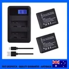 LCD2 Charger+2xBattery for Panasonic DMW-BLE9 DMW-BLG10E Lumix DMC-GF3 DMC-LX100