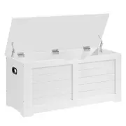 VASAGLE Storage Chest Storage Bench with 2 Safety Hinges Farmhouse Style 15.7...