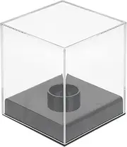 BESPORTBLE Acrylic Baseball Display Case, UV Protected Baseball Holder for Display Clear Baseball Display Box Showcase for Memorabilia Baseball, Tennis Ball, Golf Ball (4x4inch)