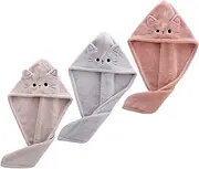 CTIRCHIU 1Set Comfortable Hair Drying Towel for Women Microfiber Hair Wraps Fast Drying Absorbent for Home Travel Lightweight and Compact for Easy Use