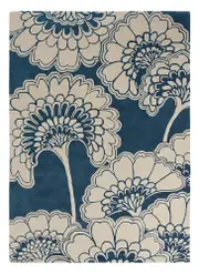 Florence Broadhurst Japanese Floral Midnight 039708 Rug