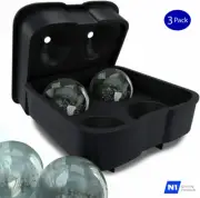 Silicone 3D Ball ICE Cube Tray Maker round Ball Sphere Mold Whiskey Cocktails (3