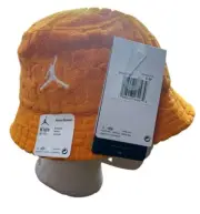 AIR Jordan Brand Jumpman LOGO Kids Bucket Hat cotton blend Orange NEW