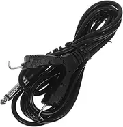 Generic Heavy Duty Silicone Clip Cord for Machine Power Supply Durable Copper Wire for Standard Mono Plug Connection Black
