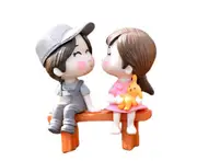 C95 5pairs Indoor Valentines Day Boy Girl Bench Ornament Romantic Love Decoration Gift for Wedding Confession Proposal