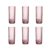 Bormioli Rocco America '20s 400ml Long Drink Glasses Set 6 - Lilac
