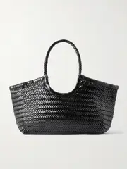 [Dragon Diffusion] Dragon Diffusion - Nantucket Large Woven Leather Tote - Black - One size One size Black