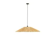 Alluria Transitional Contemporary Raffia Kitchen Pendant Light Bamboo Shade - Large