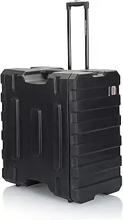Gator Cases Pro Series Rotationally Molded 6U Rolling Rack Case with 19" Depth, Tow Handle & Recessed Wheels; Made in USA (G-PROR-6U-19)