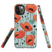 For iPhone 11 Pro Max Tough Protective Cover, Poppy Field