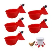Chicken Waterer Feeder Cups 5 Packs,Duck Chick Waterer Chicken Feeder Cups,Au...