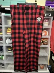 Disney Parks Red Plaid FlannelMickey Pajama Lounge Pants XXL