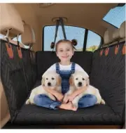 Back Seat Extender for Dogs, Dog Car Seat Cover with Hard Bottom,Dog Hammock for