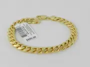Macy's Men's Wide Cuban Link Bracelet in 14k Gold-Plated Sterling Silver