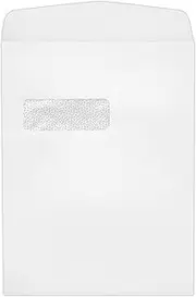 9 x 12 Open-End Window Envelopes in 28 lb. White w/Security Tint for Mailing a Business Letter, Catalog, Financial Document, Magazine, Pamphlet, 50 Pack (White)
