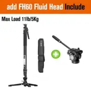 YC Onion MQP162 Pineta Pro Carbon Fiber Outdoor Tripod Monopod Fluid Head 5Kg