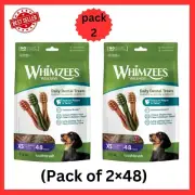 Whimzees Medium Toothbrush Dog Dental Treats (48×2Pack)