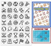 Sport Icons Clear Stamp Sport Theme Pattern Transparent Stamps Ball Silicone Stamp Silicone Clear Stamp Seals for DIY Scrapbooking Photo Album Decorat