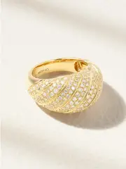 [Anita Ko] Anita Ko - Domed 18-karat Gold Diamond Ring - 6 6 Gold