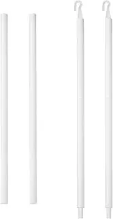 Blind Wand Replacement with Hook Set of 2 Vertical Blinds Replacement Parts for Horizontal & Vertical Blinds, Curtain Rods, White Mini Blinds Component (2 Pcs)