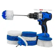 9 pack Multi-Purpose Home Cleaning Accessory Drill Kit, Bathroom Scrub Pads,