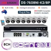 Hikvision 8CH 4K 12MP NVR CCTV Security System 6MP IP Camera ColorVu MIC PoE Lot