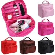 Portable Capacity Toiletry Cosmetic Vanity Storage Pouch Travel Make Up Case Bag