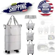 Rolling Duffle Bag Waterproof Expandable Carry On Luggage with Wheels