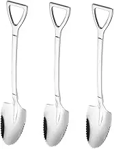 Anneome 304 Stainless Steel Scraping Spoons 3pcs Set Serrated Edge Fruit Scrapers Easy Clean Portable