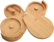 Bar Bartender Tool Wooden Salt Box Sugar Lid Spices Dispenser for Counter