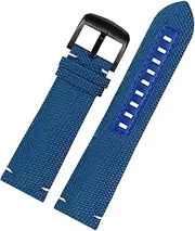[TIOYW] Canvas real leather watch strap for Mido m026.629/430 Ocean Star m042.430 navigator helmsman breathable nylon watchband 22m belt