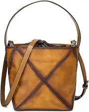 [LETEULO] Crossbody Bag for Women Leather Handbag Shoulder Bag Vintage Top Handle Tote Purses
