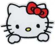 Hello Kitty Iron On Applique 2 1/2" x 2" Face with Front Paws NIP