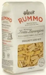 Paste Rummo Dumplings Sardi N° 63 Pasta Semolina Italia Slow Knit 500 Gr