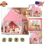 Easy Assembly Kids Tent with Soft Mat & Magical Star Lights – Fun for 3 Kids