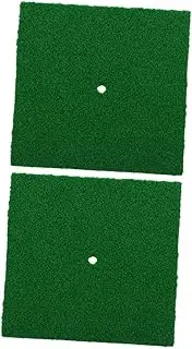 MUSISALY Realistic Golf Hitting Mat Grass Texture 30x30CM Portable Golf Practice Mat Training Aid