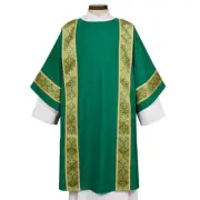 Taormina Collection Dalmatic Green Gothic Style with Round Neck Size 59 x 48 in