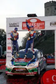 Jari Matti latvala Mikka Anttila Ford WRC Portrait podium 2011 Old Photo 6