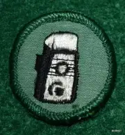 GIRL SCOUT BADGE - MY CAMERA - CHEESECLOTH BACK - FREE SHIPPING