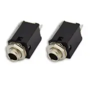 2PCS x 1/4" 6.35mm Stereo Jack Socket Audio plug for guitar pedal/amp/ diy